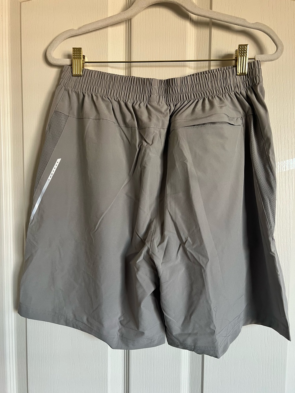 Men's Athletic Shorts in Gray with Breathable Mesh Panels
